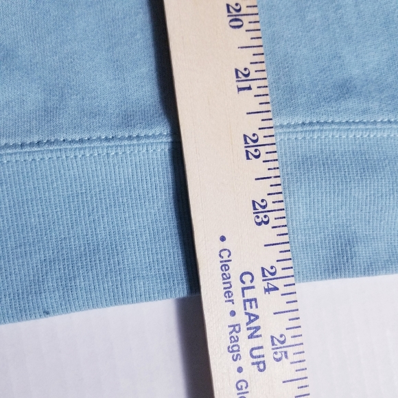 TIME AND TRU RUFFLE SLEEVE BLUE SWEATSHIRT SIZE SMALL 100% COTTON - Picture 6 of 12